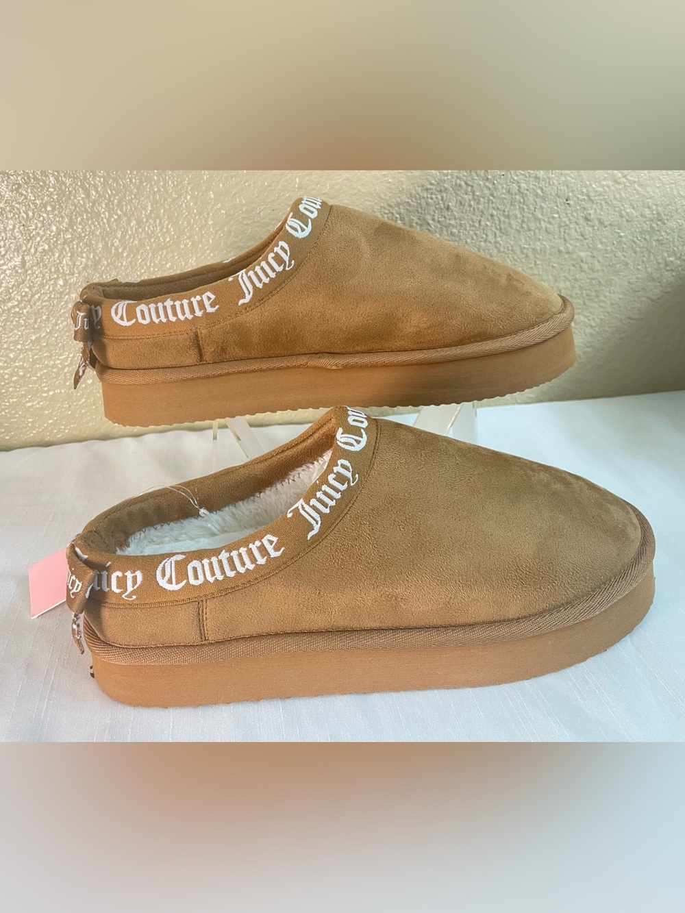 Juicy Couture Olyana C  Women’s Platform Slippers -
Dark Natural - Size 10M